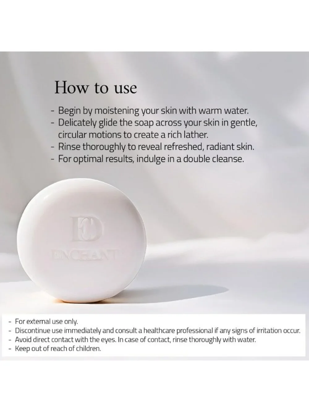 Mineral Facial Cleansing Bar with Sericite & Illite Clay for Smooth, Radiant